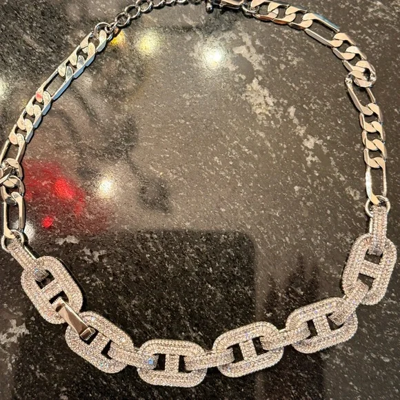 正規品・関税込み◆HEI◆BAGUETTE LAYERED NECKLACE BAGUETTE DIAMOND TENNIS SECTION NECKLACE
